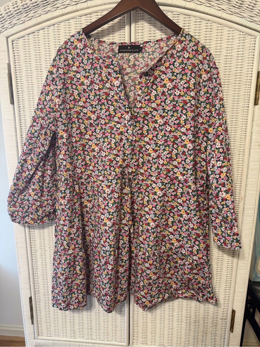 Tuckernuck- Pomander Place XL Floral Print Pink Multi Dress